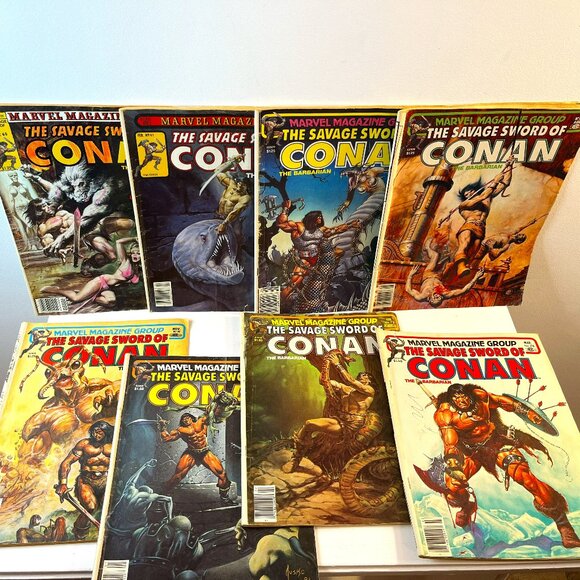 Set of 8 Vintage Conan the Barbarian Comics (60, 61, 65, 67, 70, 72, 73, 74) - Picture 1 of 9